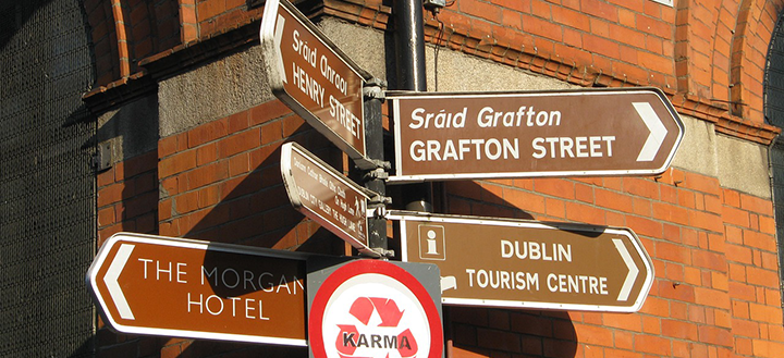 señales de calles de Dublín